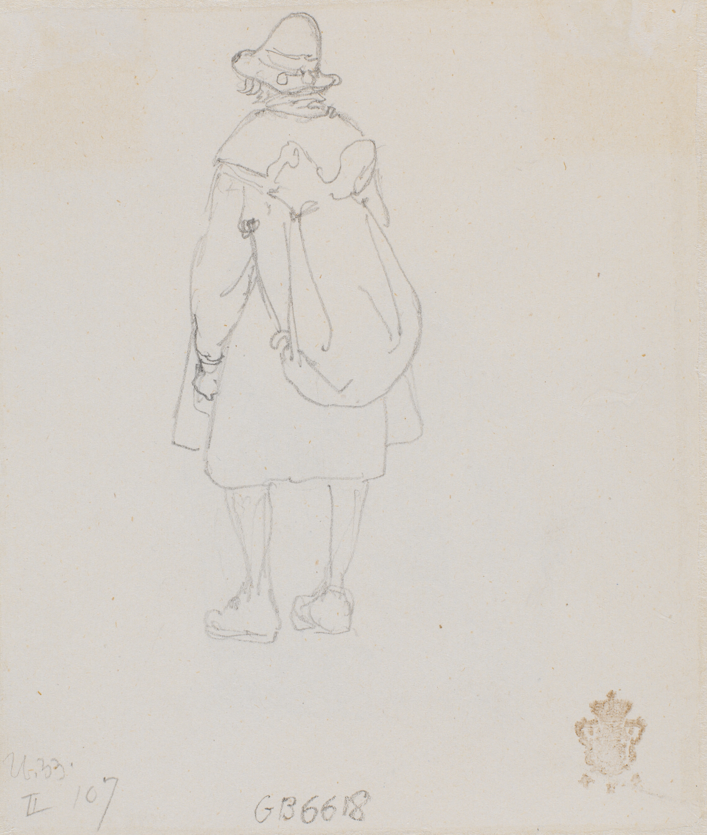 Dalarbonde set fra ryggen